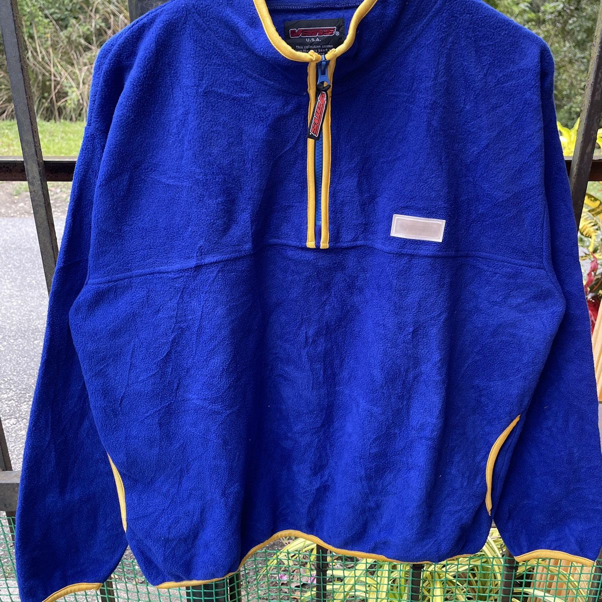 Vans × Vintage 🔥Vintage 90s Vans Half Zipper Fleece Sweater Jacket Size US M / EU 48-50 / 2 - 5 Thumbnail