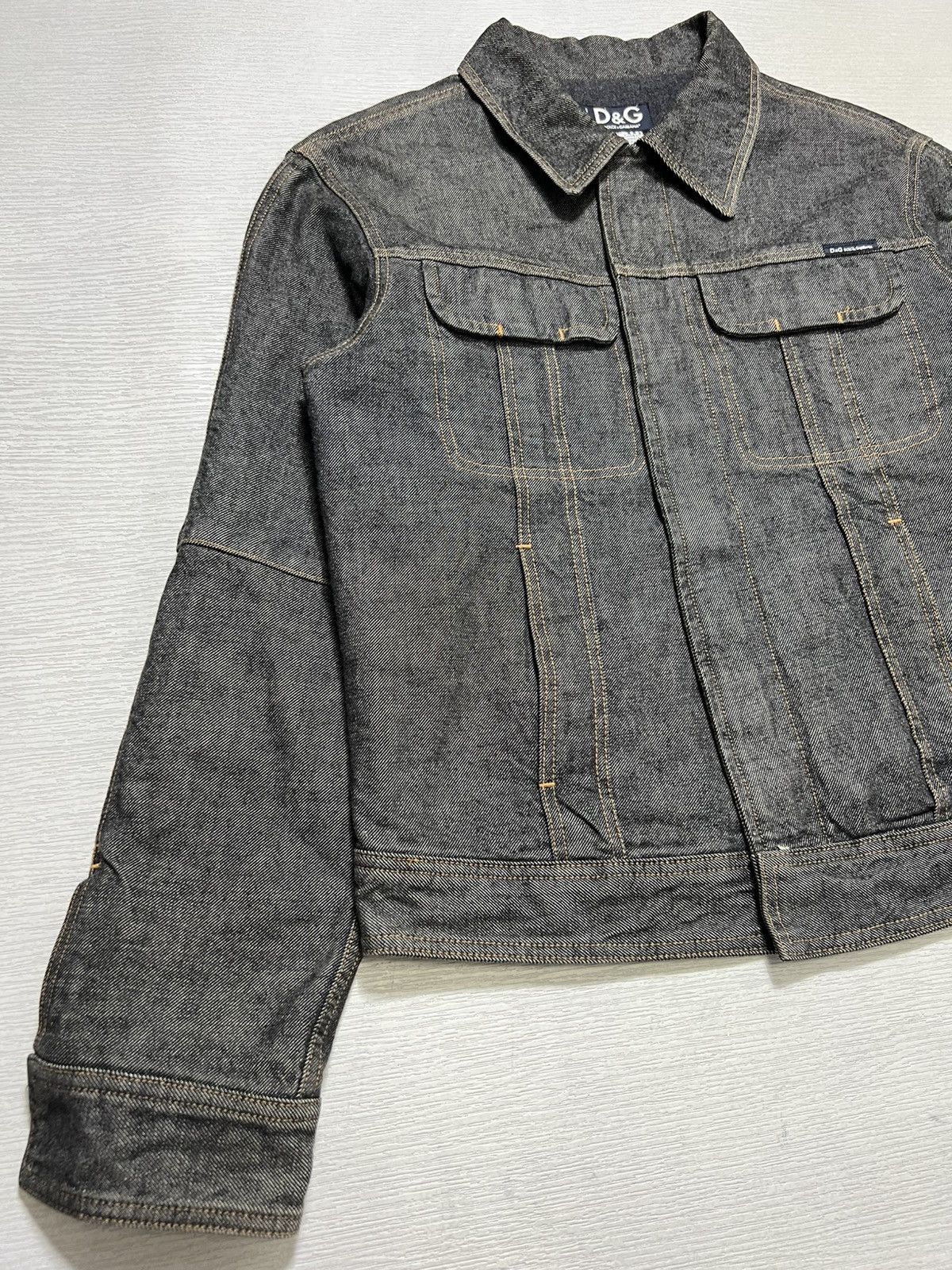 Dolce & Gabbana Dolce & Gabbana - AW03 Velcro Denim Biker Jacket Size US L / EU 52-54 / 3 - 8 Thumbnail