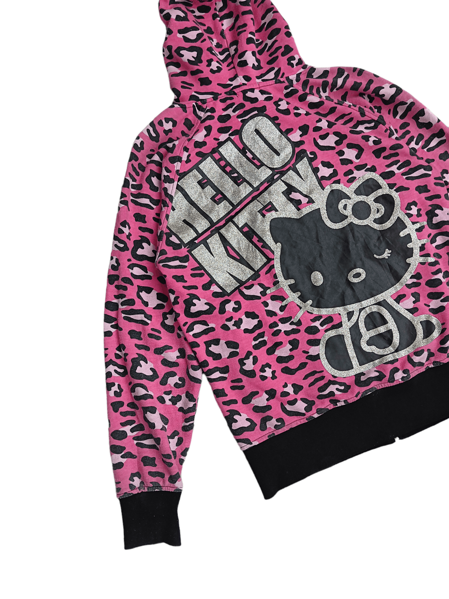 Cartoon Network × Japanese Brand × Vintage HELLO KITTY JAPANESE LEOPARD PINK ZIP HOODIE Size M / US 6-8 / IT 42-44 - 4 Thumbnail