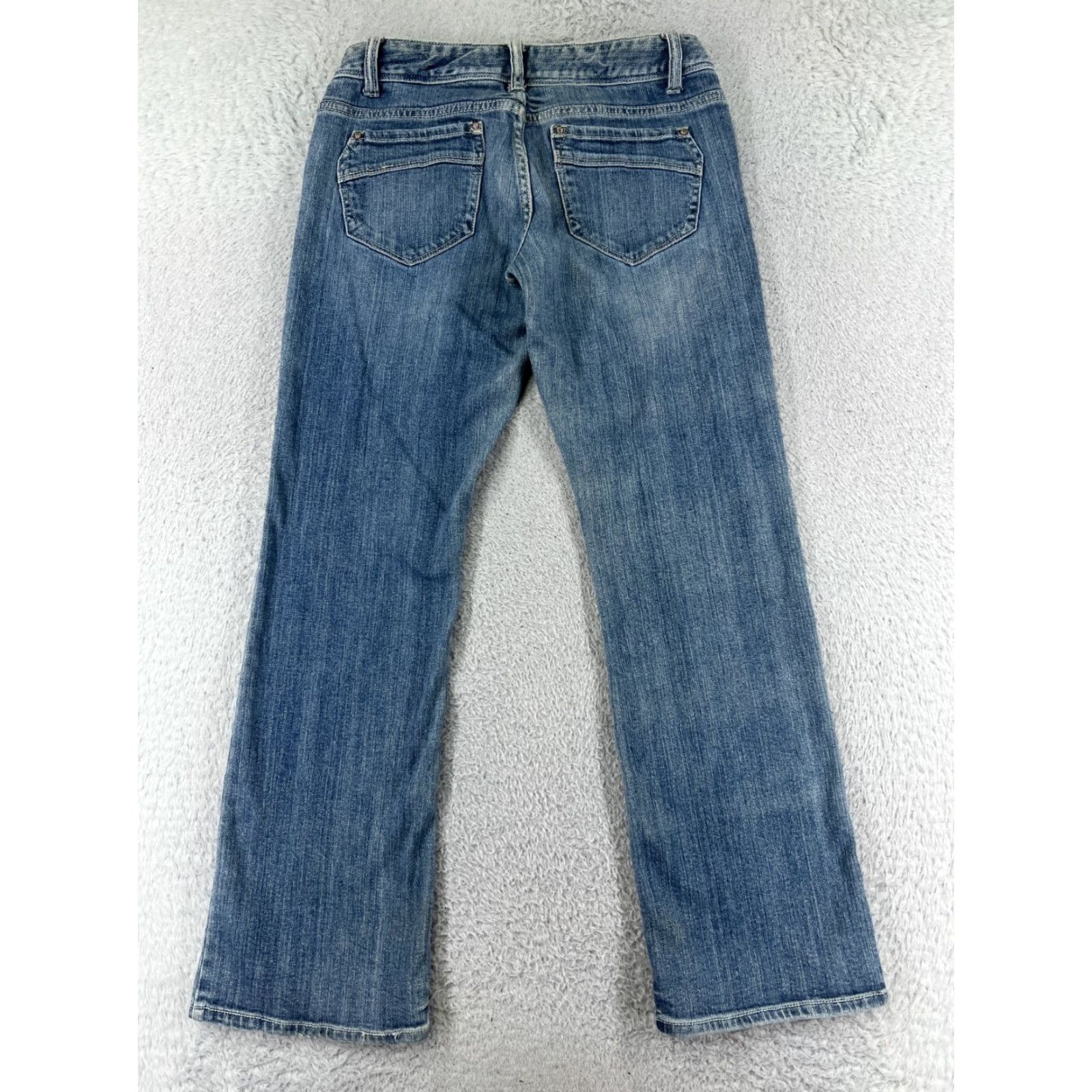 Vintage Aéropostale Jeans Womens 7 Denim Blue 5-Pocket Regular Flared Distressed Cotton Blend Jeans Size 28" / US 6 / IT 42 - 2 Thumbnail