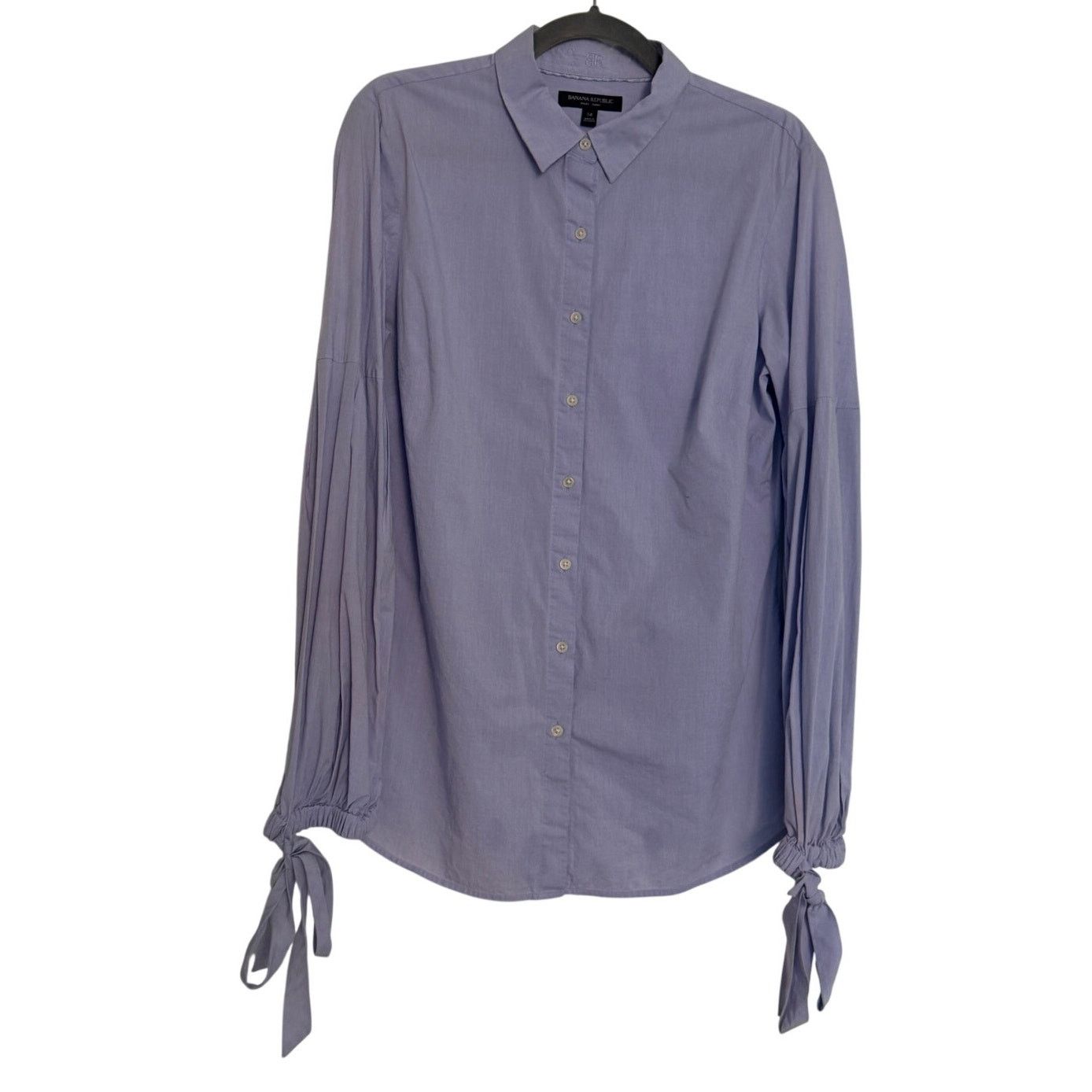 Banana Republic Banana Republic Women's Blue Riley Shirt W/ Bell Sleeves Size XL / US 12-14 / IT 48-50 - 1 Thumbnail