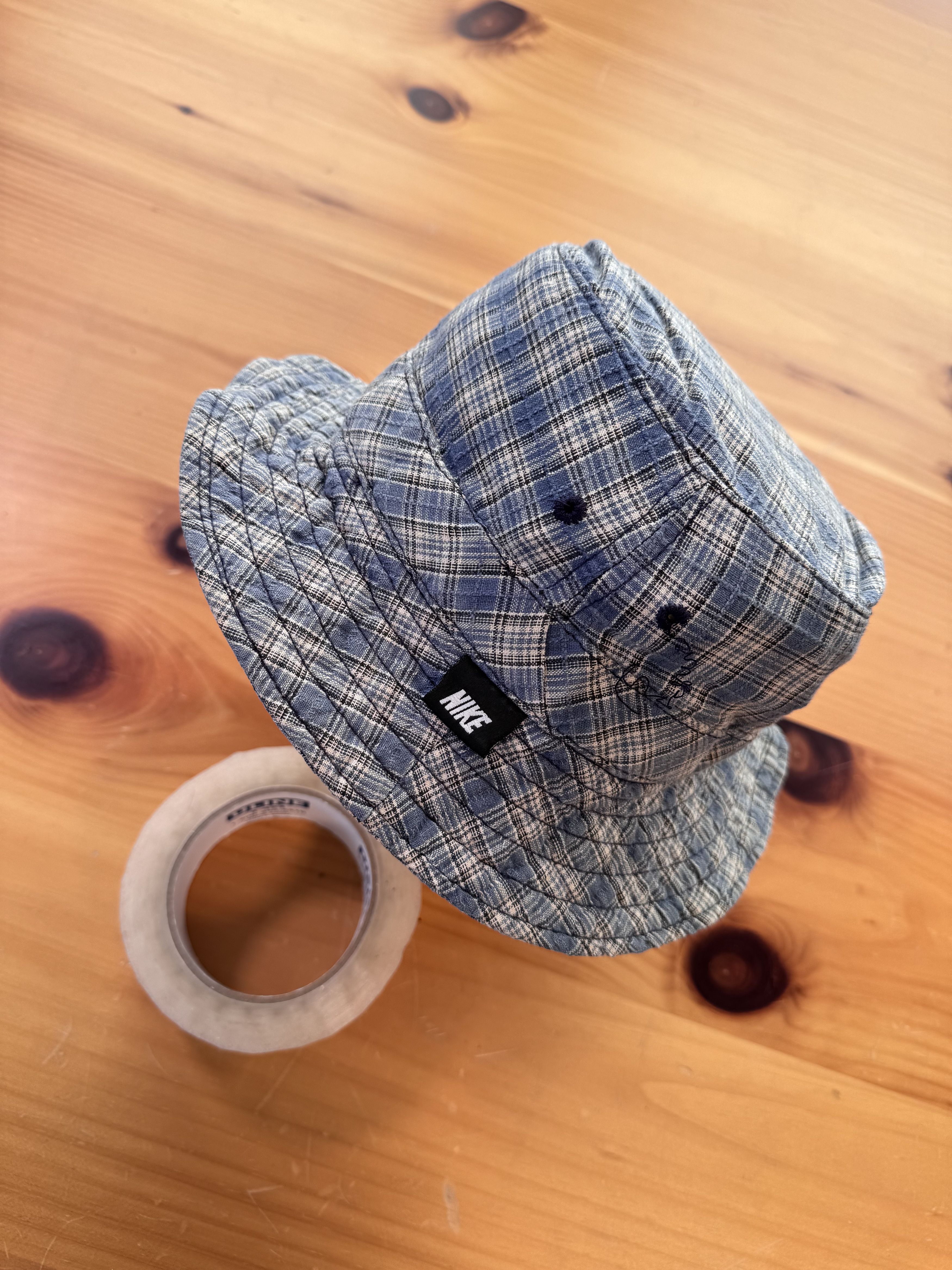 Nike Vintage 90's Nike Plaid Bucket Hat Size ONE SIZE - 4 Thumbnail