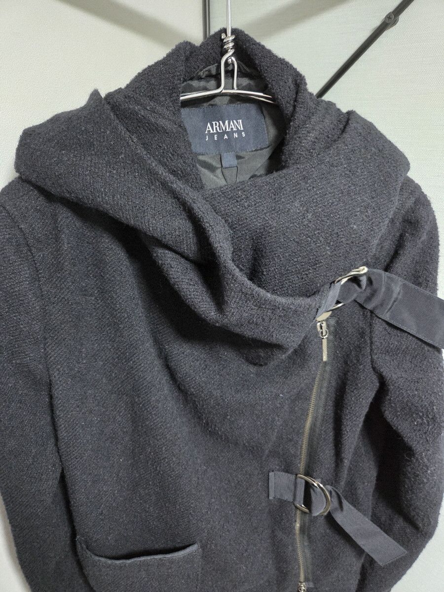 Armani Armani Jeans Bouclé Hoodie Jacket Size ONE SIZE - 3 Thumbnail
