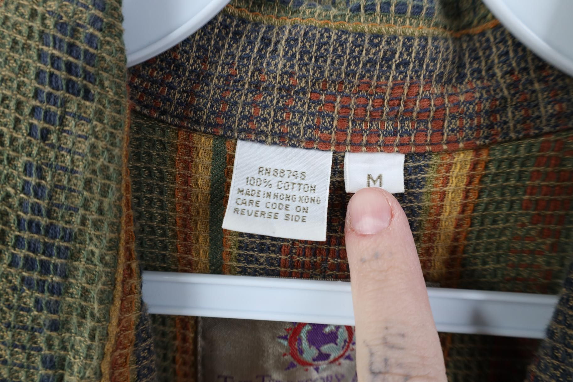Vintage Vintage 90s The Territory Ahead Rainbow Weave Button Shirt Size US M / EU 48-50 / 2 - 7 Thumbnail