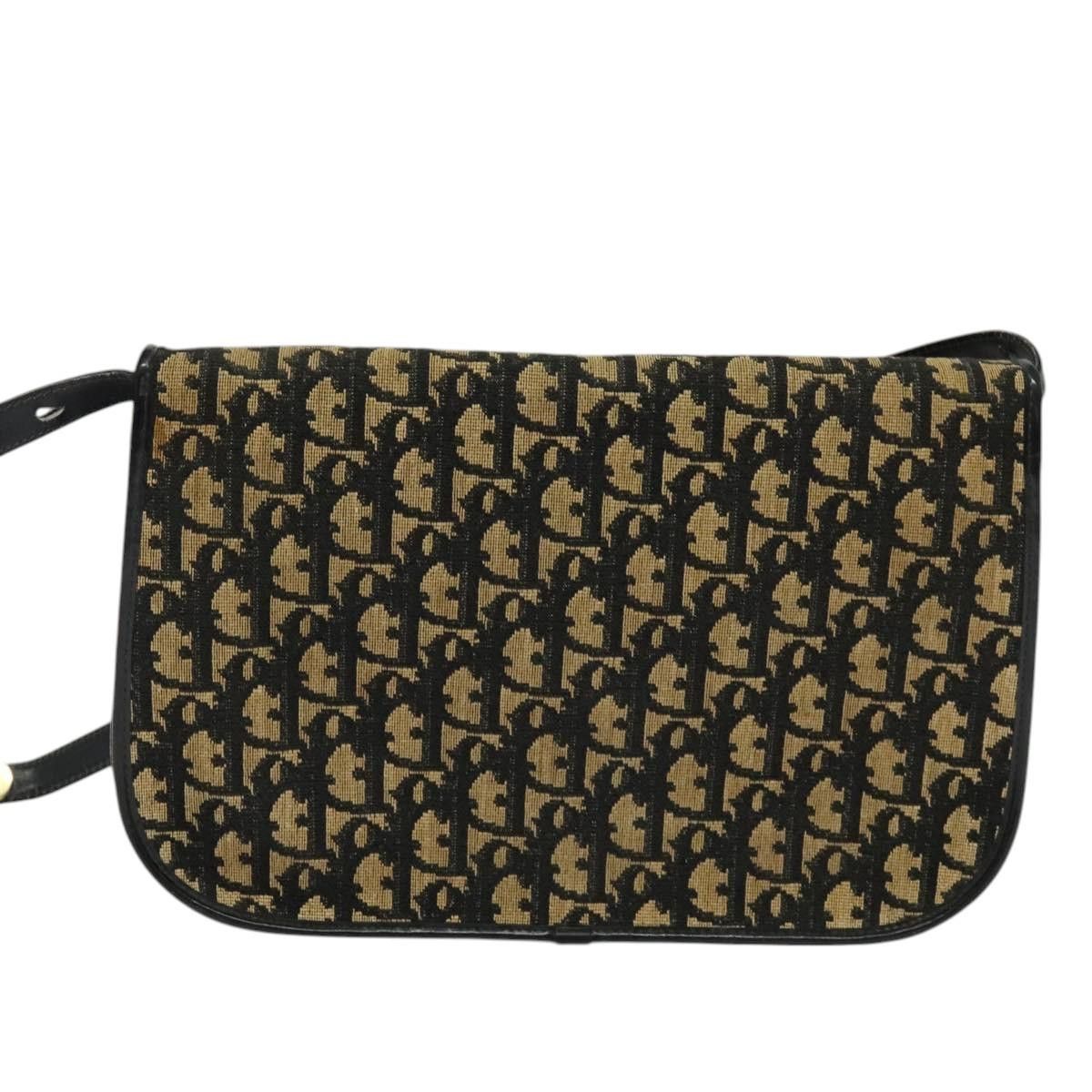 Dior DIOR Trotter Canvas Shoulder Bag Navy Gold Size ONE SIZE - 2 Thumbnail