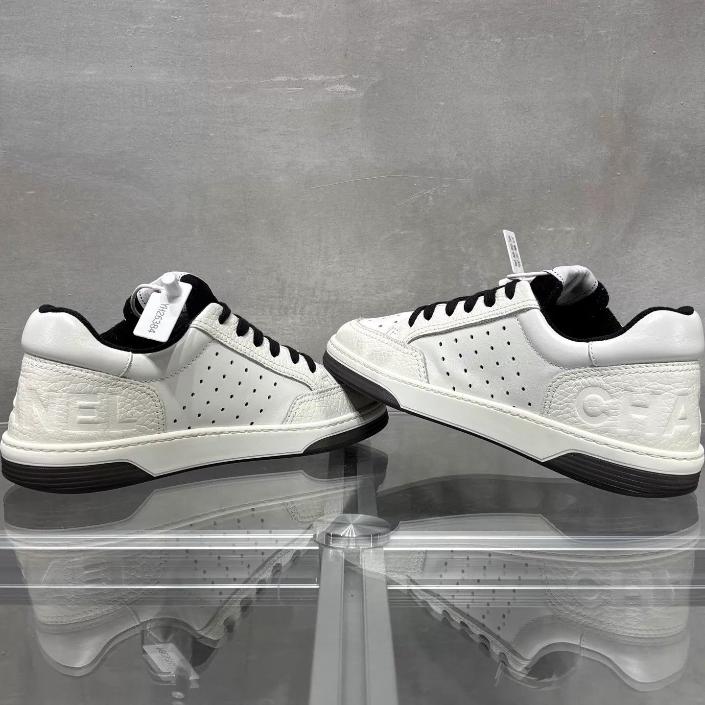 Chanel Chanel Black & White Panda Sneaker 37 YH26383 Size US 6.5 / IT 36.5 - 5 Thumbnail