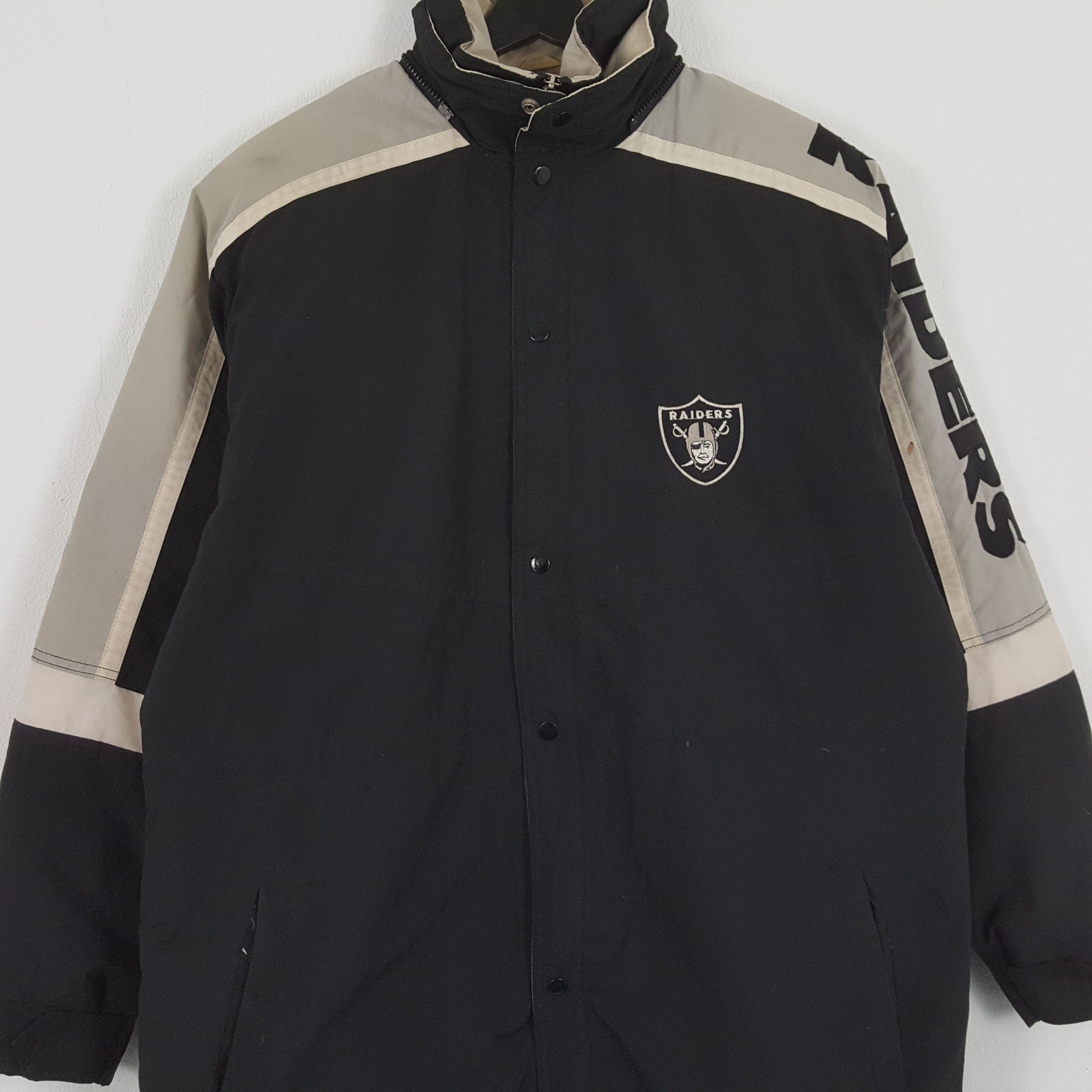 NFL × Vintage RAIDERS NFL American Football Team Starter Jacket Size US XXL / EU 58 / 5 - 2 Thumbnail
