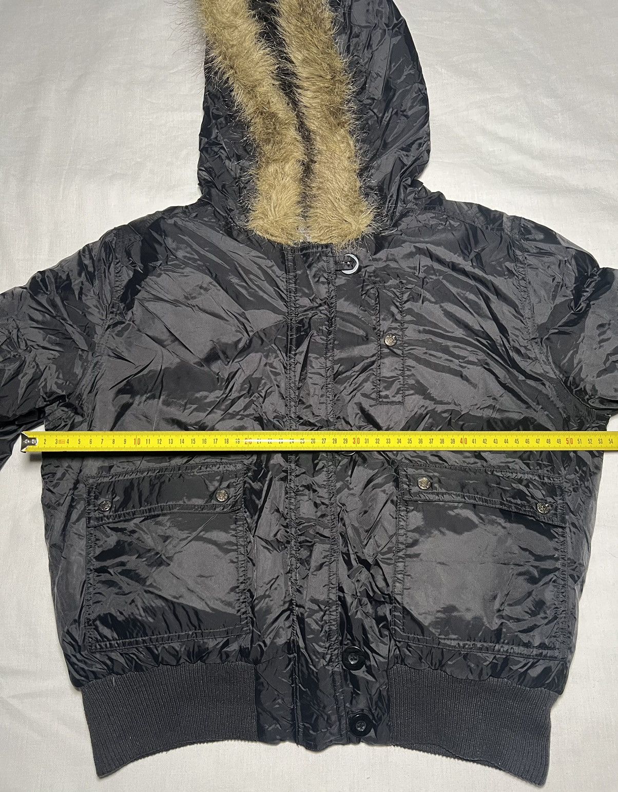 Other Vintage Y2K Yes Or No Black Down Bomber Jacket Avia MA-1 Size S / US 4 / IT 40 - 5 Thumbnail