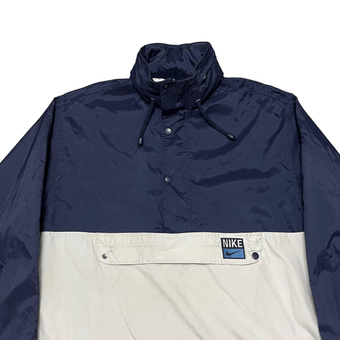 Nike Vintage 90's Nike Anorak Windbreaker Jacket Hidden Hoodie Size US M / EU 48-50 / 2 - 2 Thumbnail