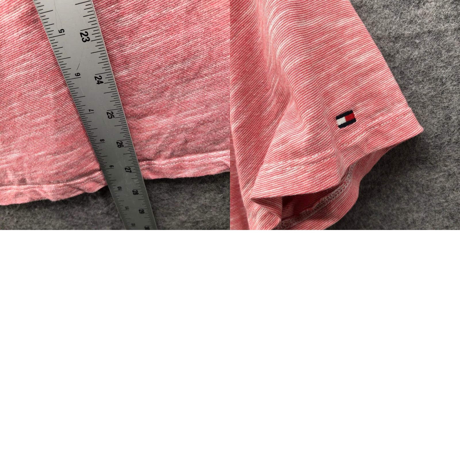 Tommy Hilfiger Tommy Hilfiger Crew Neck Pocket Tee Men M Red Space Dye Cotton Stretch Solid Logo Relaxed All Seasons Shirt Mens Size US M / EU 48-50 / 2 - 8 Thumbnail