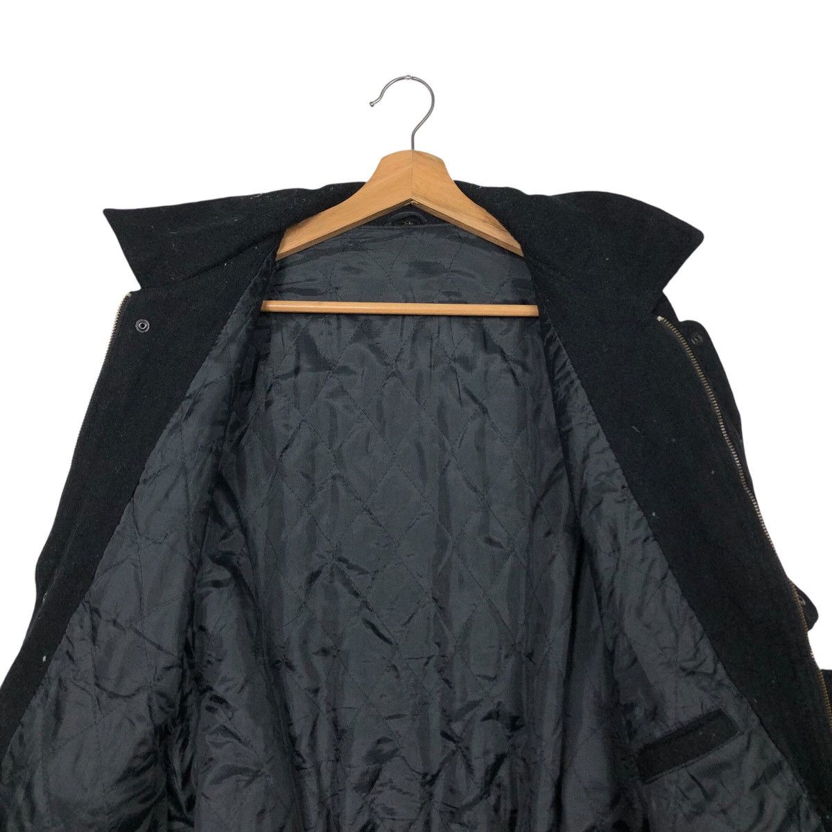 Japanese Brand Rich Black Vintage Wool Bomber Jacket Unbrandd Issey Miyake Size US L / EU 52-54 / 3 - 15 Thumbnail