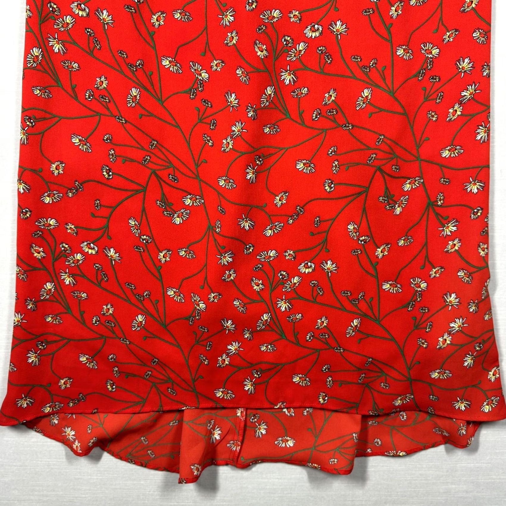 Vintage Tabitha Webb Dress Womens Red Midi Flowy Layered Floral Cottage Romantic Sundress 0 Size XS / US 0-2 / IT 36-38 - 4 Thumbnail