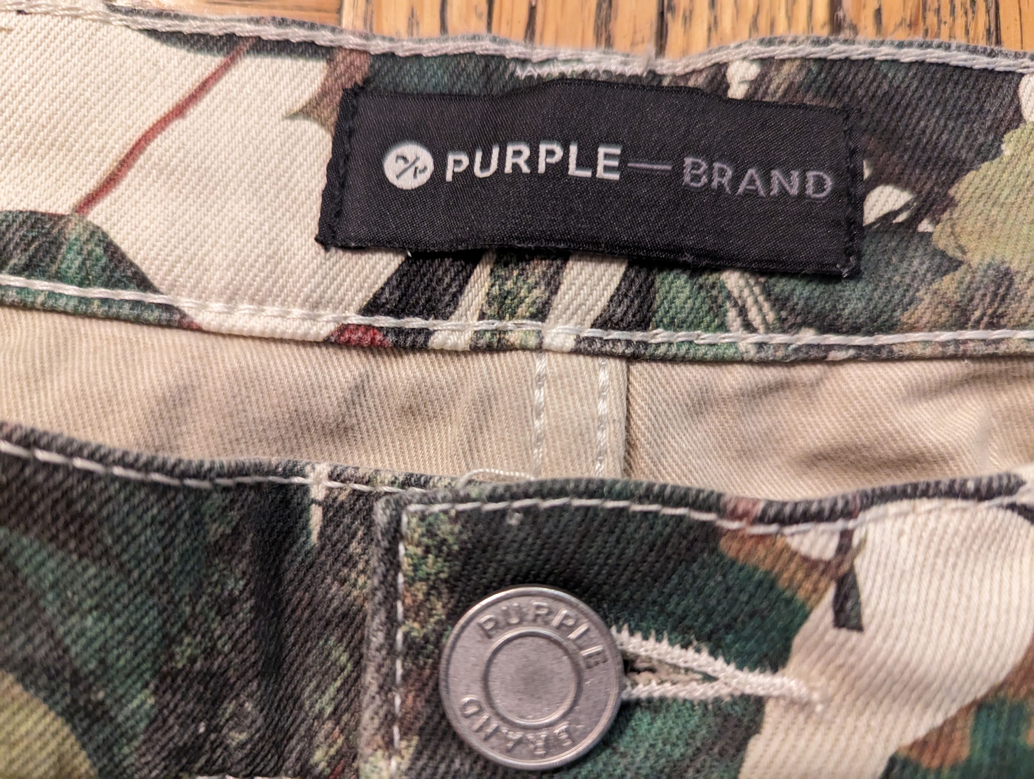 Purple Brand Leaf-print jeans Size US 33 - 2 Thumbnail