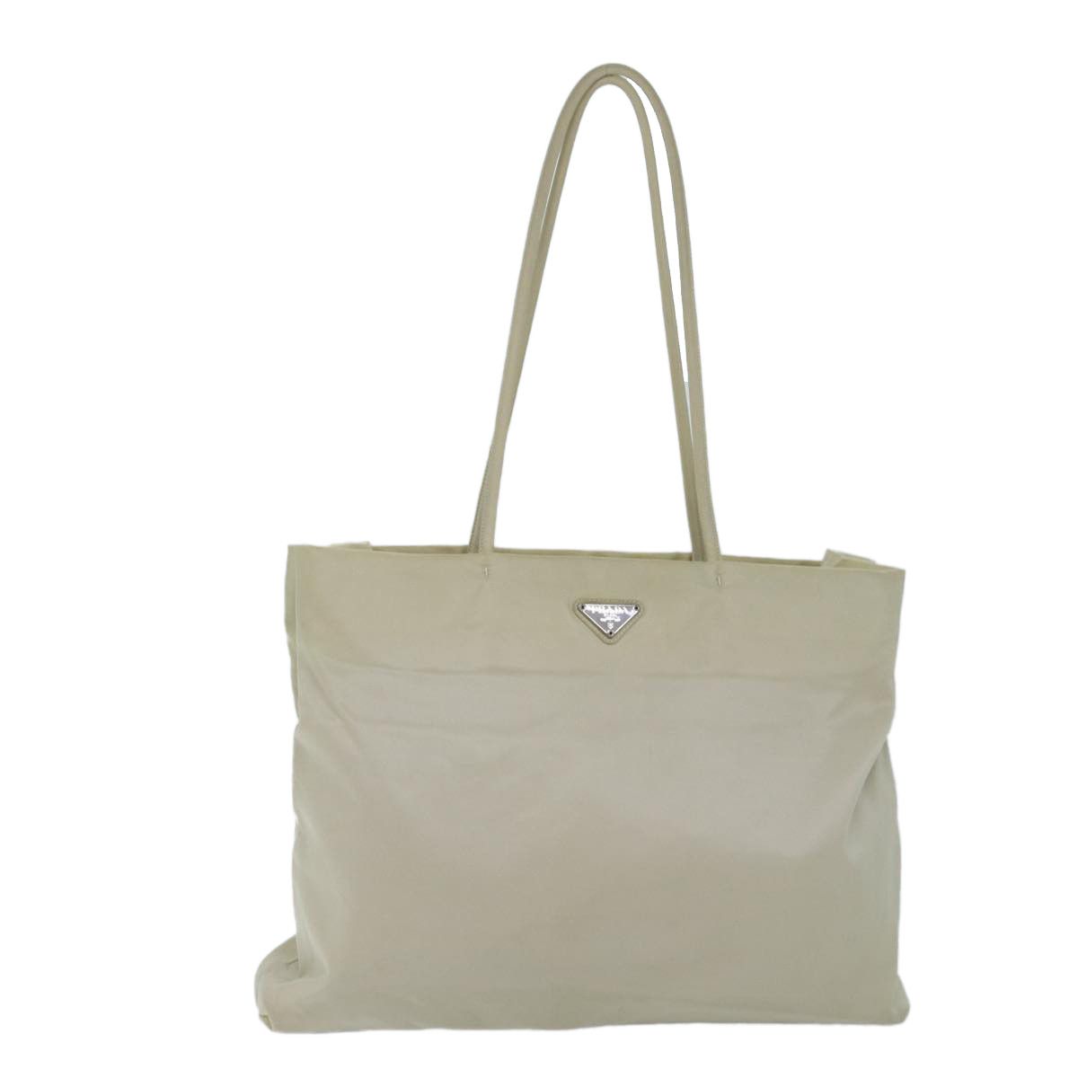 Prada Tessuto Beige Synthetic Tote Bag (Pre-Owned) Size ONE SIZE - 1 Thumbnail