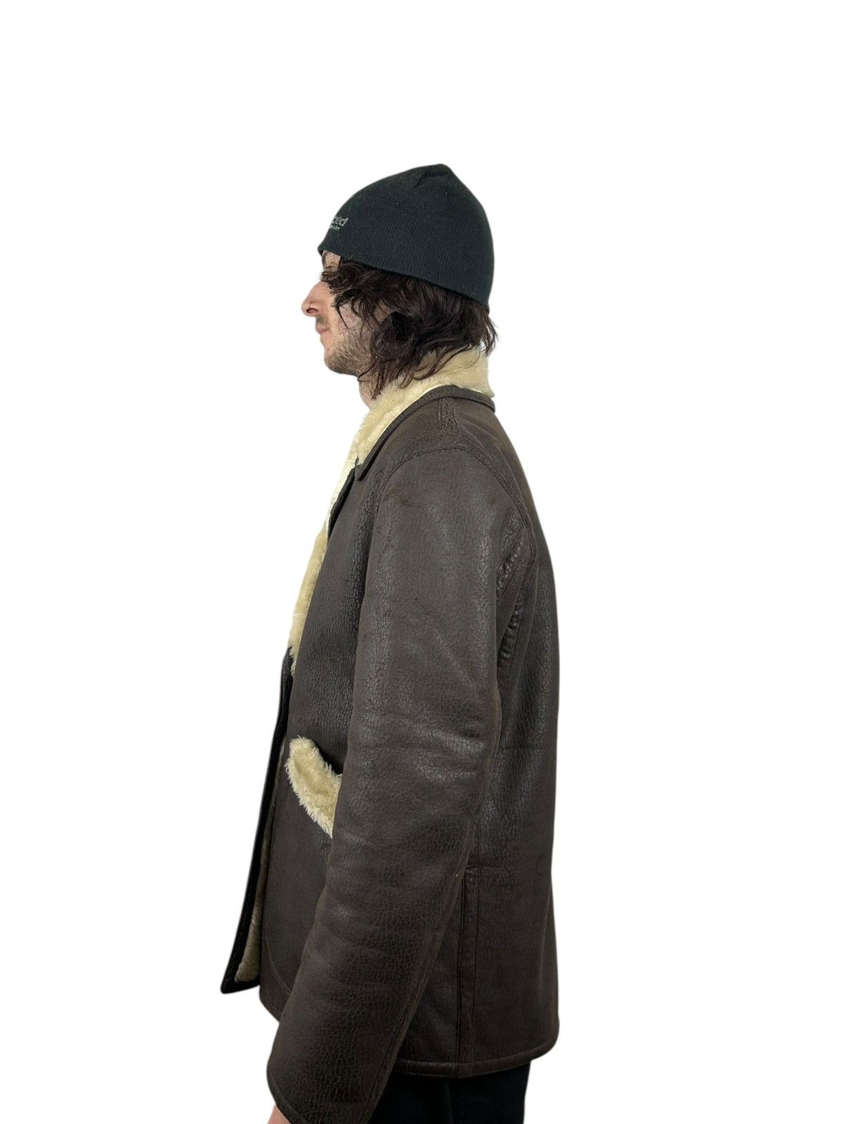 PPFM PPFM Heavy Double Breasted Faux Shearling Naval Jacket (L) Size US L / EU 52-54 / 3 - 5 Thumbnail