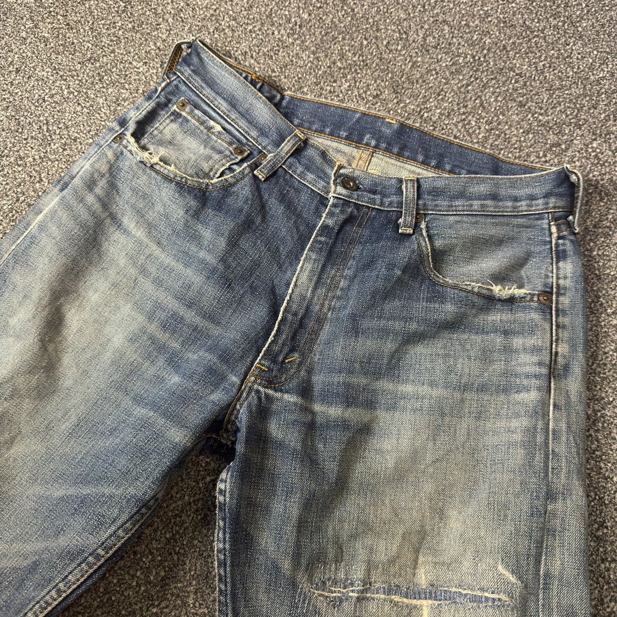 Engineered Garments × Levi's 🔥 y2k Levis 503 Baggy Distressed Destroyed Denim Jeans W32 Size US 32 / EU 48 - 3 Thumbnail