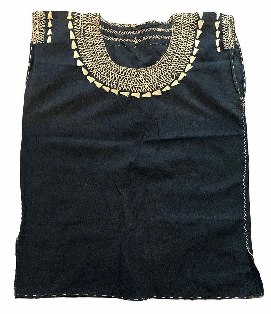 Designer New Marine Blue Hand Made Bluse L Size L / US 10 / IT 46 - 2 Thumbnail