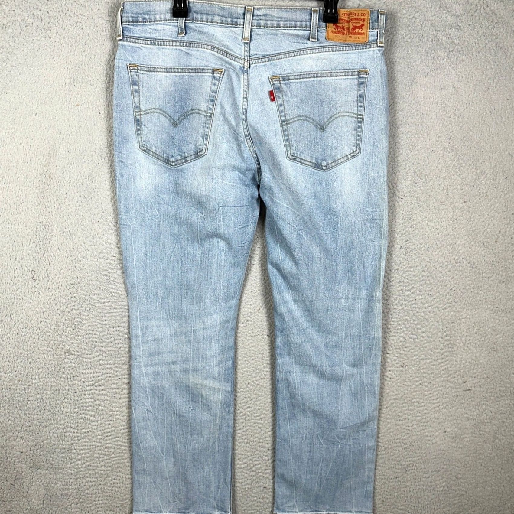 Levi's Levi'S 514 Blue Denim - Straight Fit Mens - Light Wash Jeans Size US 38 / EU 54 - 2 Thumbnail