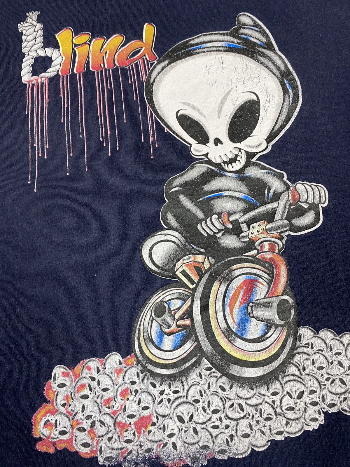 Blind Skateboards 1990s Blind Skateboards Tee - BMX Backprint Size US L / EU 52-54 / 3 - 3 Thumbnail