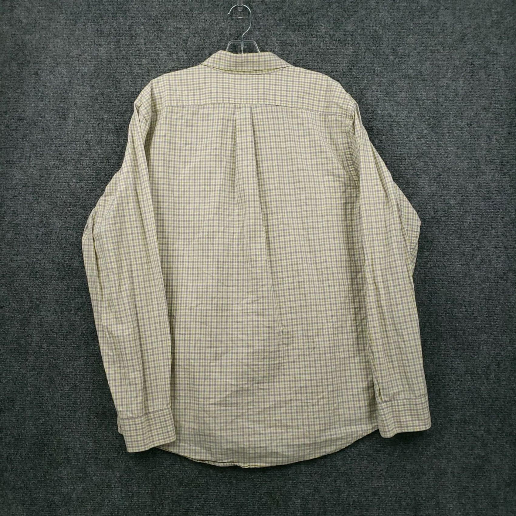 Gap Gap Shirt Mens L Large Yellow Check Button-Up Collared Dress Casual Long Sleeves Size US L / EU 52-54 / 3 - 2 Thumbnail