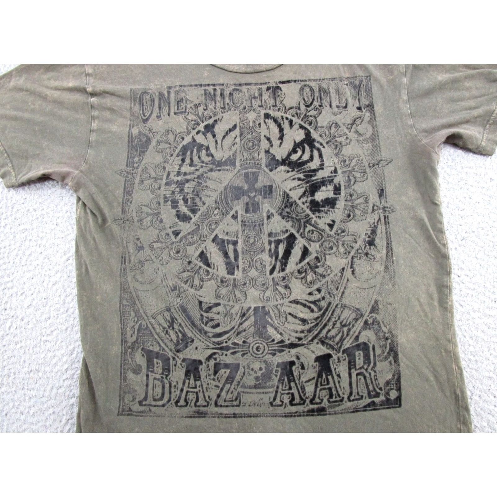 Point Zero VINTAGE Point Zero Brand Grunge Peace Sign Graphic Tee Shirt M SZ M Green Cotton T-Shirt Mens 2000s Size US M / EU 48-50 / 2 - 2 Thumbnail