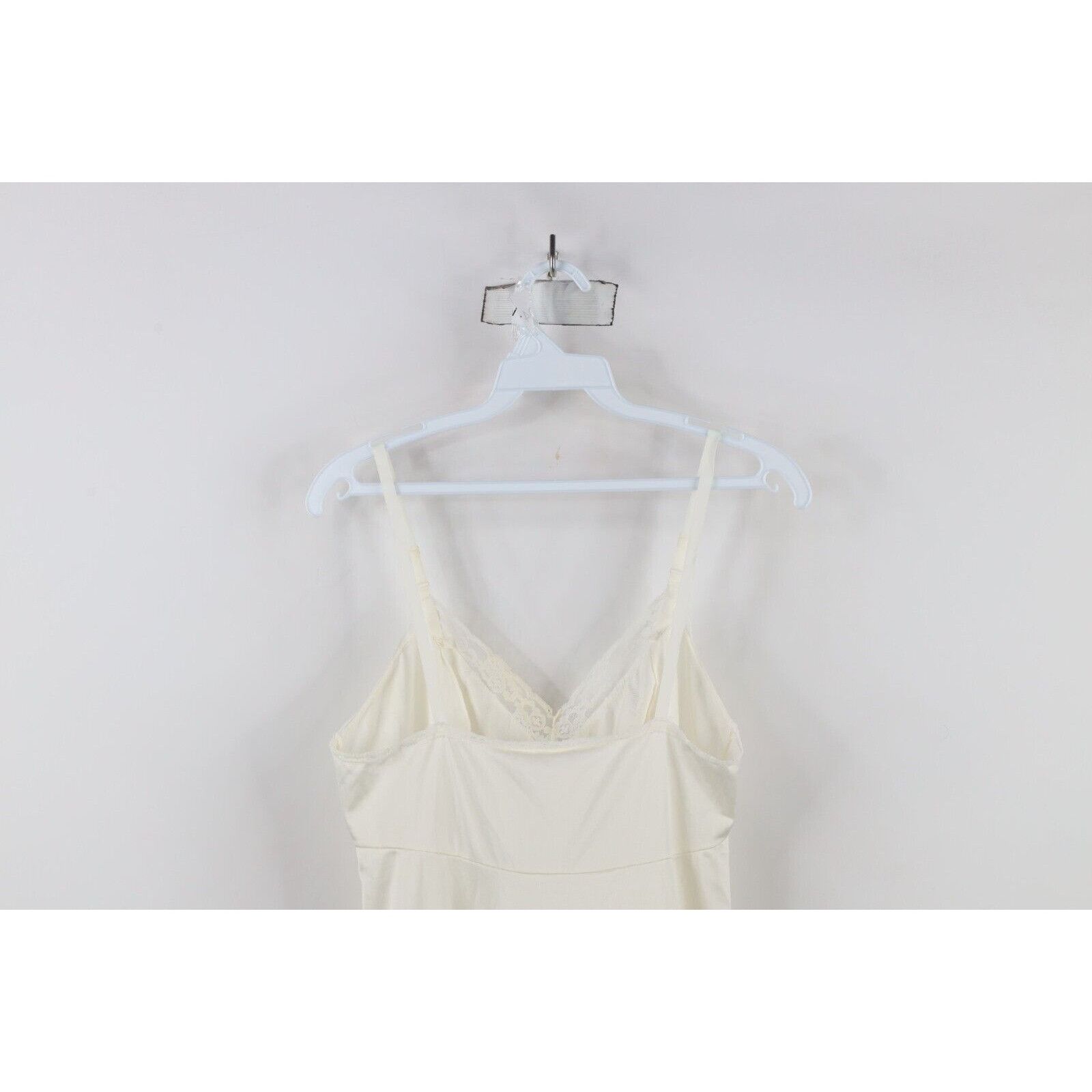 Vintage Vintage 70s Sheer Silky Nylon Lace Flower Night Gown Slip Size XL / US 12-14 / IT 48-50 - 13 Thumbnail