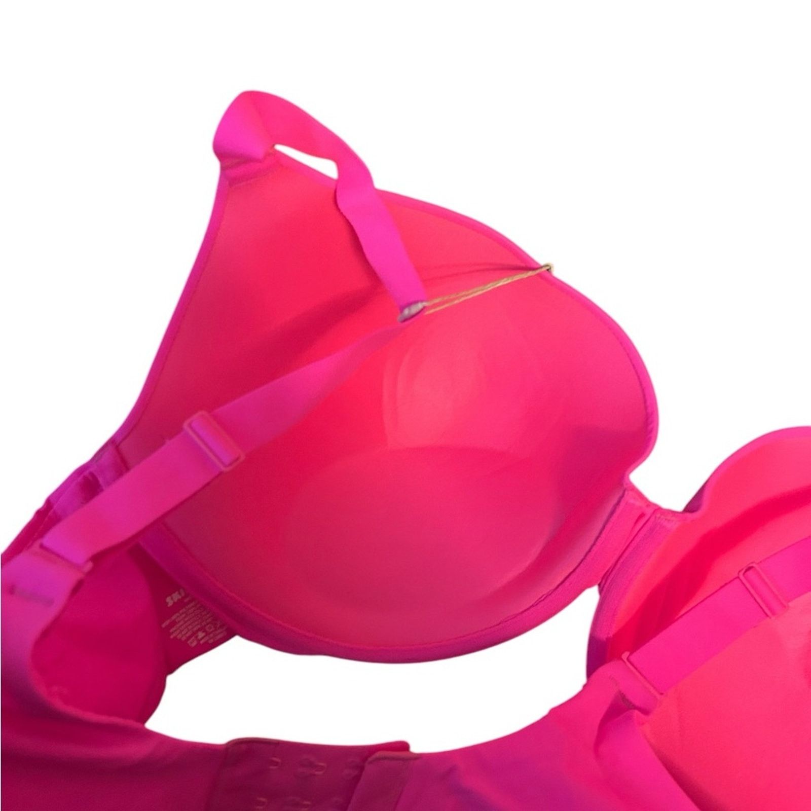 SKIMS Nwt Skims Neon Pink Fits Everyone Push Up Demi Bra Size ONE SIZE - 3 Thumbnail