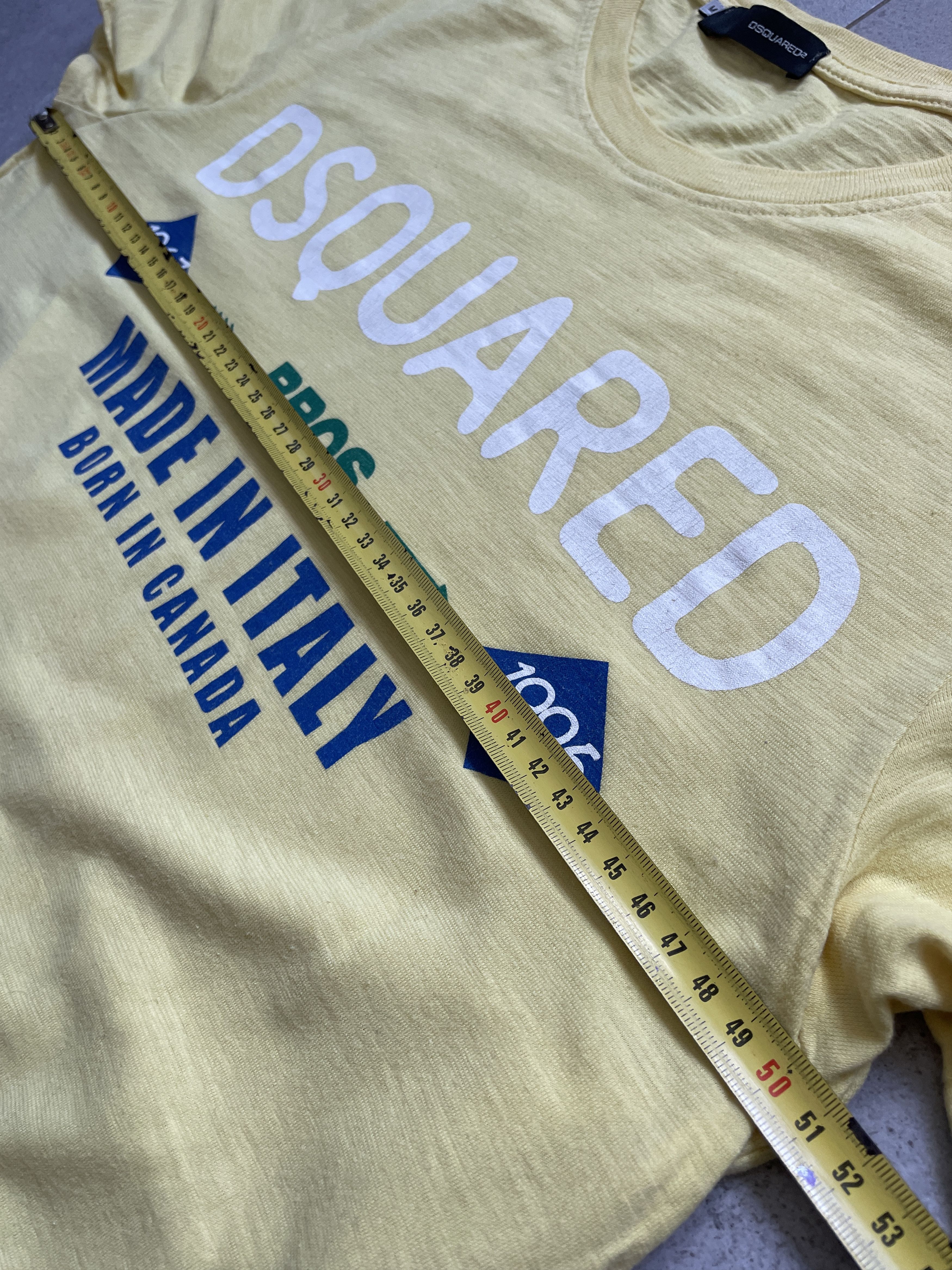Dsquared2 DSQUARED2 DSQ2 YELLOW SLUB FLAME COTTON LOGO TEE Size US L / EU 52-54 / 3 - 8 Thumbnail