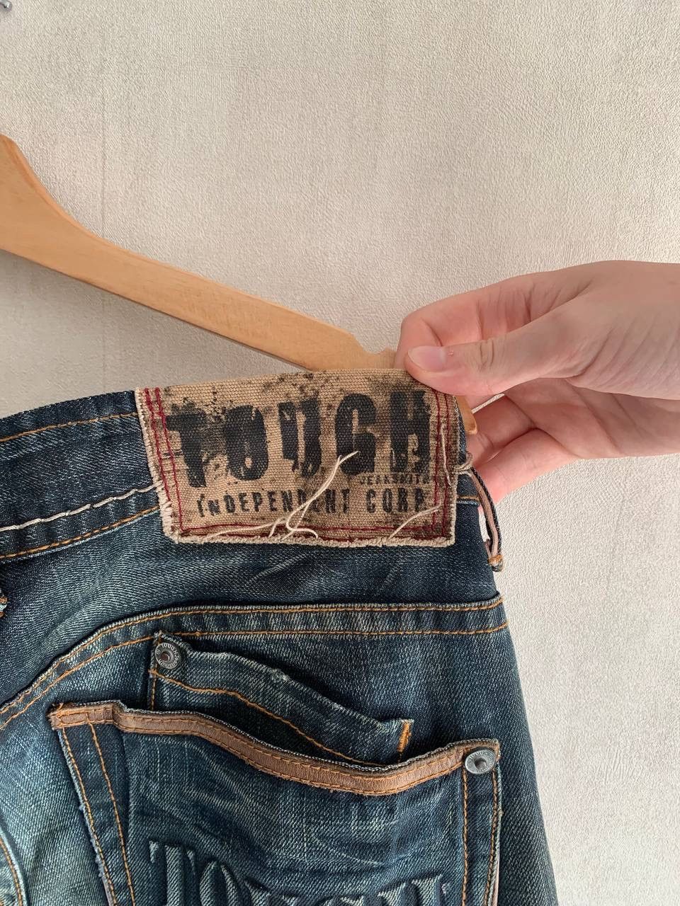 If Six Was Nine × Japanese Brand × Le Grande Bleu (L.G.B.) TOUGH JEANSMITH RUSTY BACKLE BACK JEANS Size US 32 / EU 48 - 10 Thumbnail