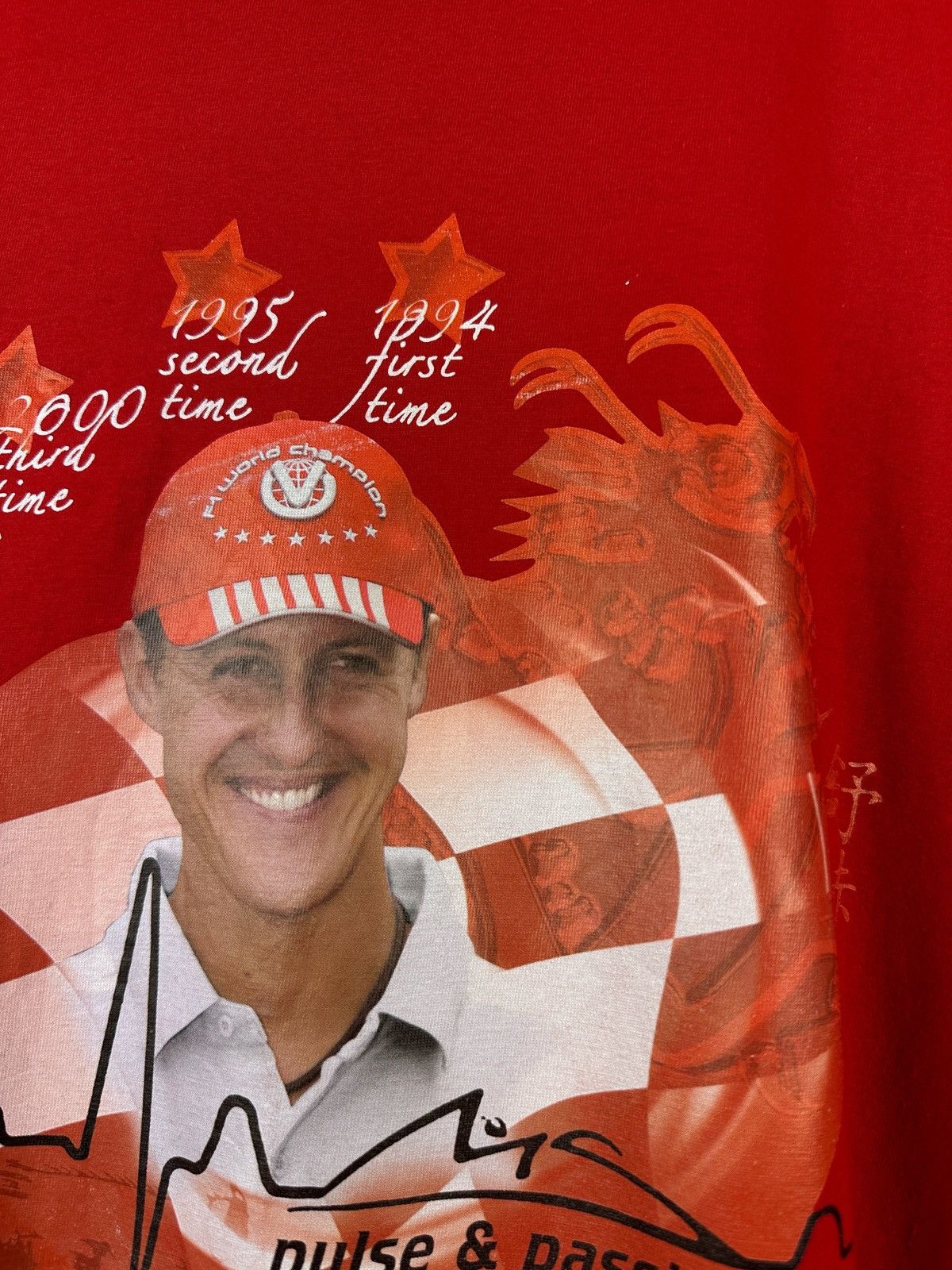 Ferrari × Vintage Michael Schumacher Pulse Passion F1 Time Champion T-Shirt Size US XXL / EU 58 / 5 - 6 Thumbnail