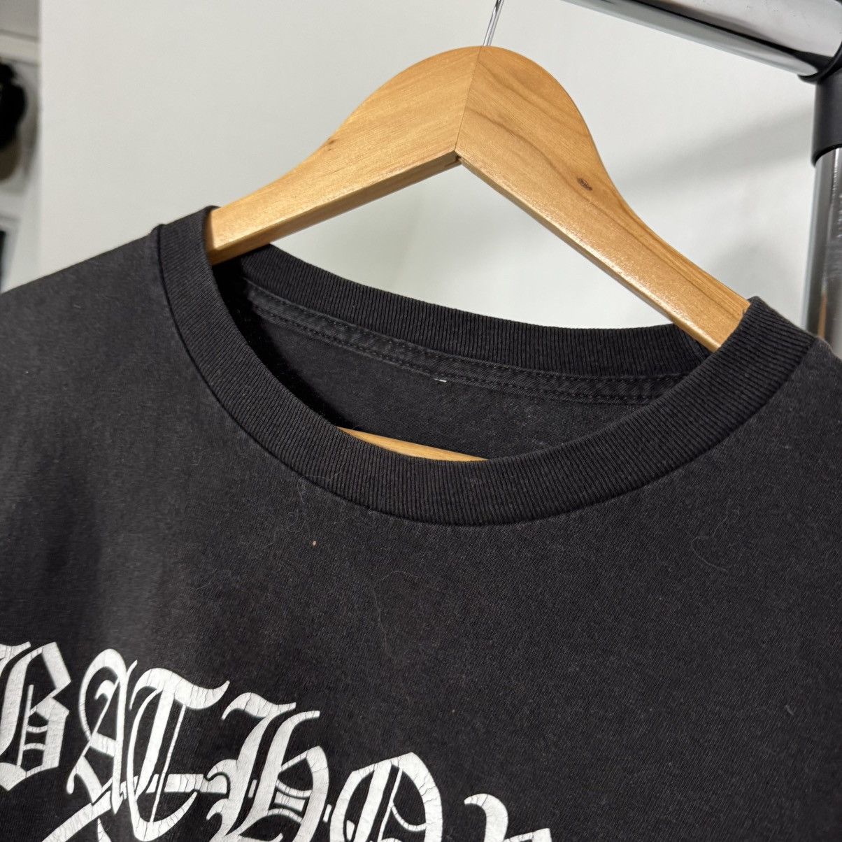 Band Tees × Vintage Vintage Bathory Washed Distressed Longsleeve black metal 666 Size US XL / EU 56 / 4 - 9 Thumbnail