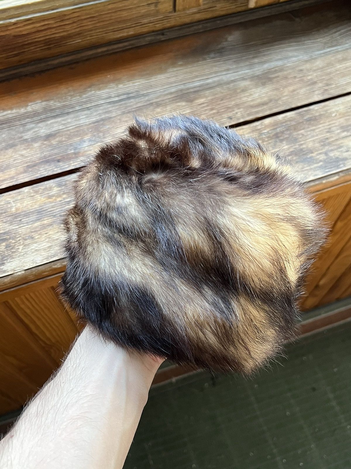 Vintage Leather Ushanka Trapper Hat Furry Mohair Fuzzy Fur Hat Y2K Size ONE SIZE - 6 Thumbnail