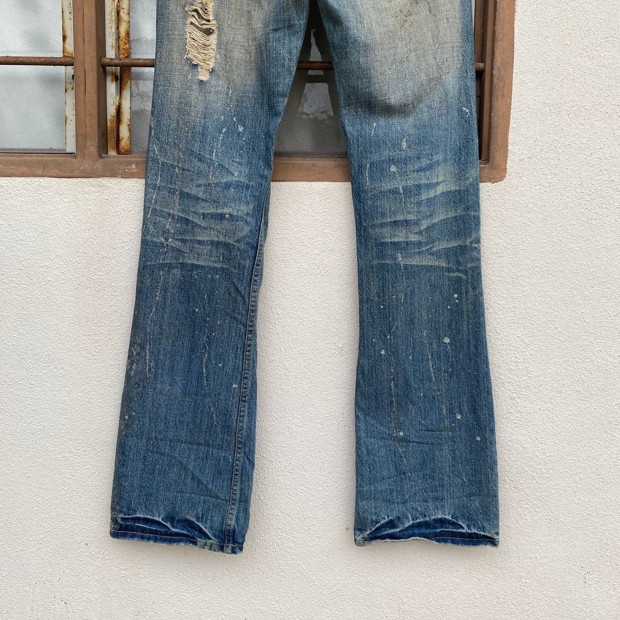 Japanese Brand ARCHIVE FLARE Midas Japan "Gimmick" Distressed Cyber Punk Size US 29 - 8 Thumbnail