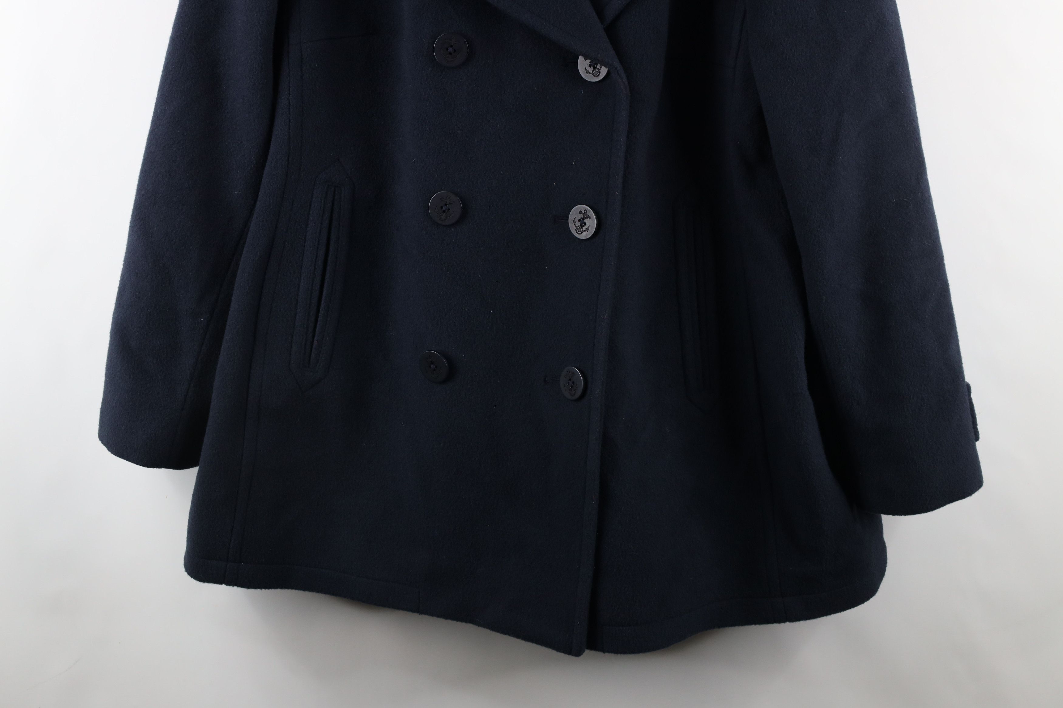 L.L. Bean × Vintage Vintage LL Bean Wool Naval Quilted Peacoat Jacket Navy Blue Size XXL / US 16-18 / IT 52-54 - 3 Thumbnail