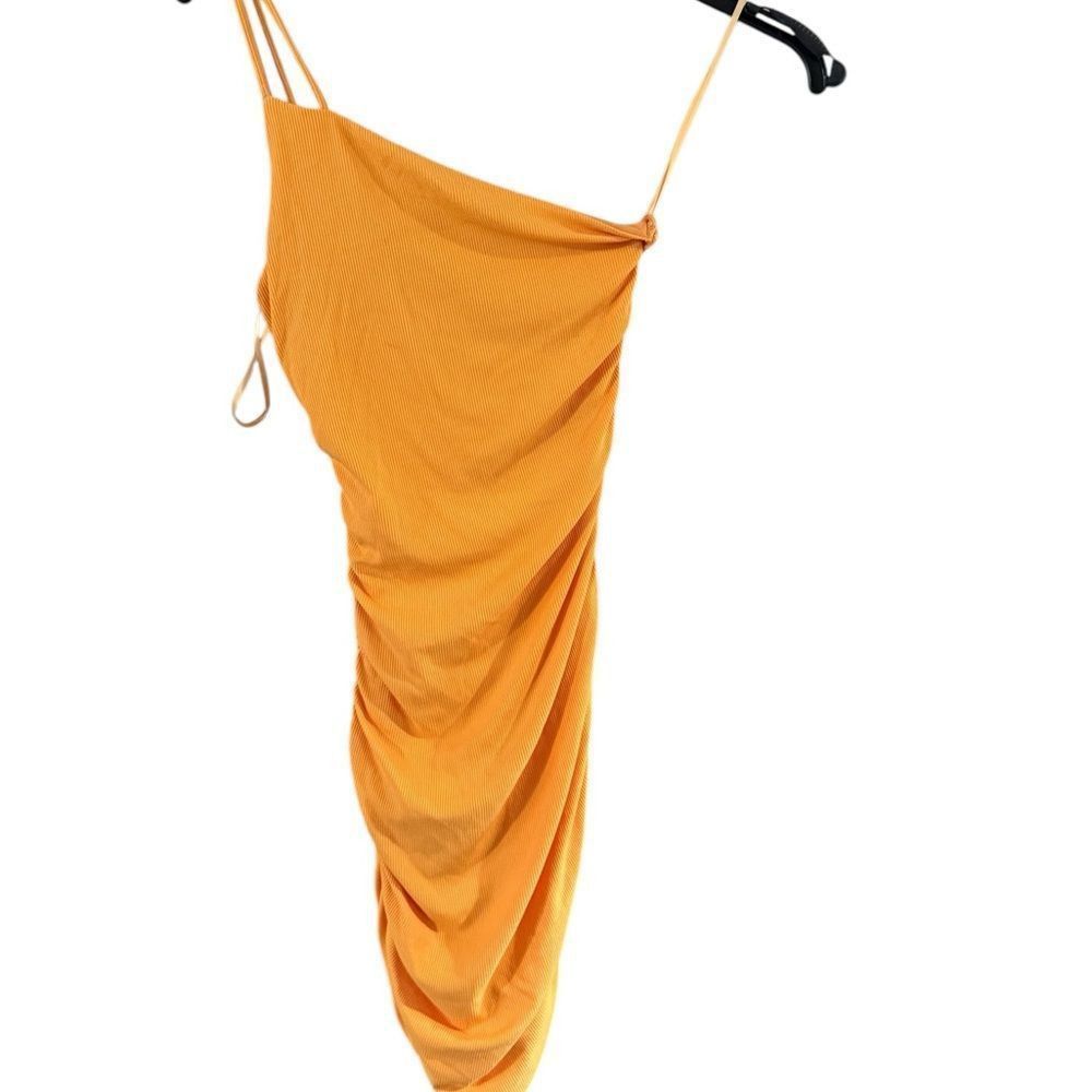 PRINCESS POLLY Princess Polly Orange Ruched Spaghetti Strap Mini Dress Size S / US 4 / IT 40 - 9 Thumbnail