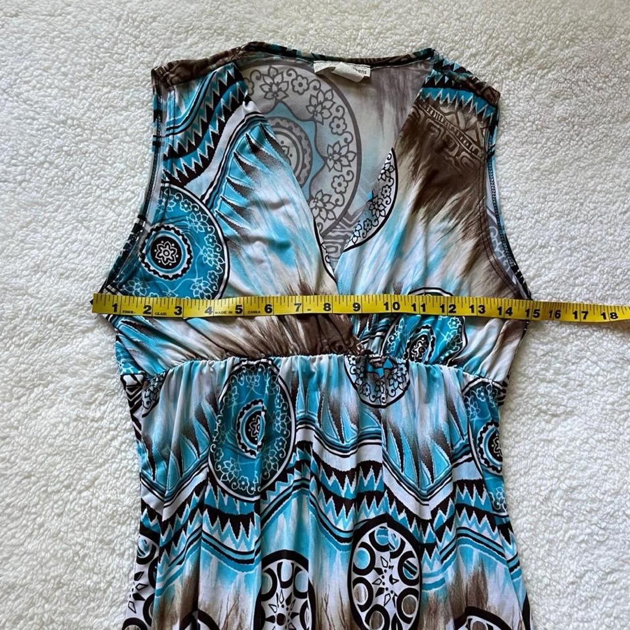 Vintage Y2K Sirens blue & brown printed sleeveless top Size S / US 4 / IT 40 - 5 Thumbnail