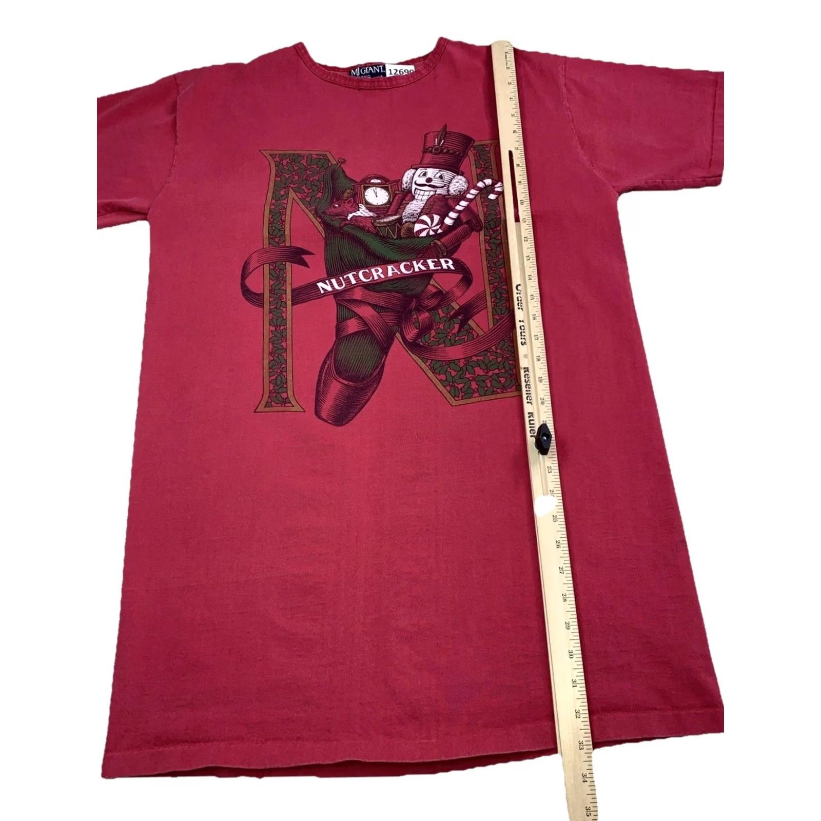 Vintage VINTAGE 1993 MJ Grant Nutcracker Nightshirt Red Womens Christmas Ballet Slipper Short Sleeve Round Neck Cotton L Size L / US 10 / IT 46 - 6 Thumbnail