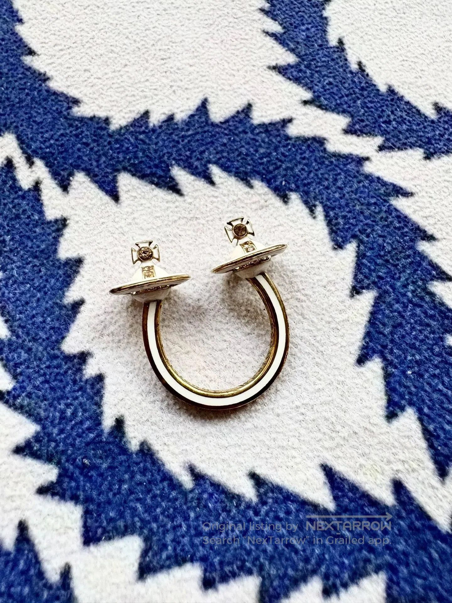 Vivienne Westwood Vivienne Westwood Vintage White Saturn Ring. Size ONE SIZE - 1 Thumbnail