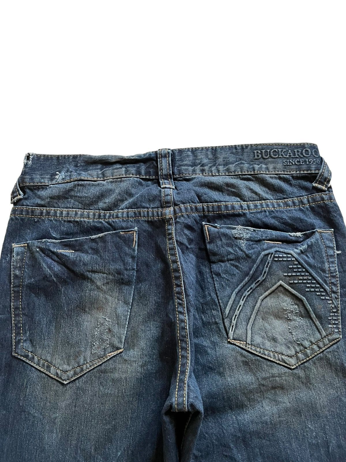 Japanese Brand Vintage Buckaroo Indigo Mud Wash Mudmax Loose Jeans Size US 32 / EU 48 - 8 Thumbnail
