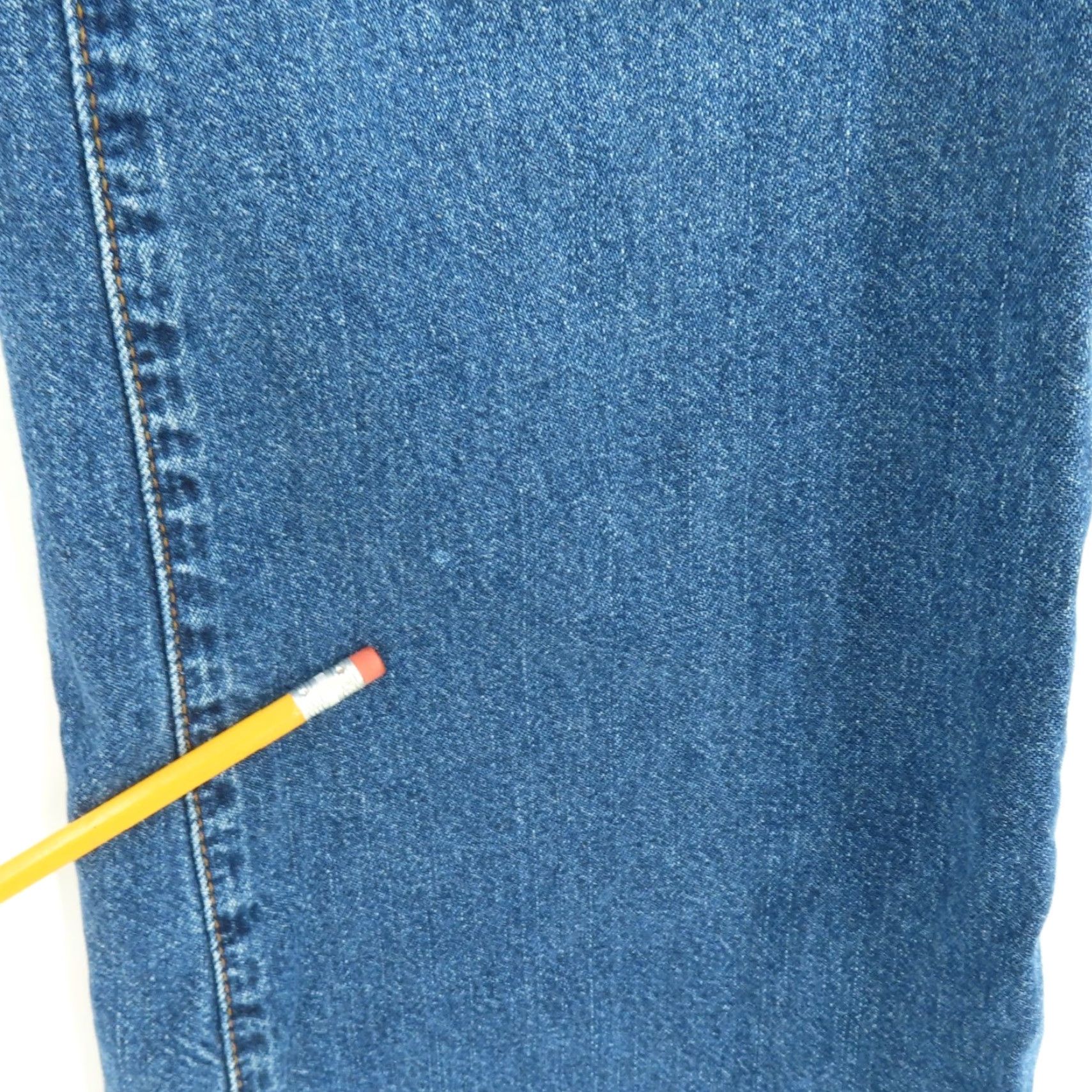 Vintage VINTAGE Paris Blues Jeans Bootcut Junior's 7 Womens Blue Denim 5-Pocket Rise 8" Inseam 31" Y2K 2000s Cleared Hem Raw Waist Low Rise Size 28" / US 6 / IT 42 - 5 Thumbnail