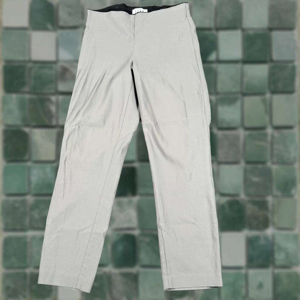 Vintage ELLE Dress Pants Womens XS Gray Pull On Slim Leg Stretch Office Work Rayon Blend Pants Size 26" / US 2 / IT 38 - 1 Thumbnail