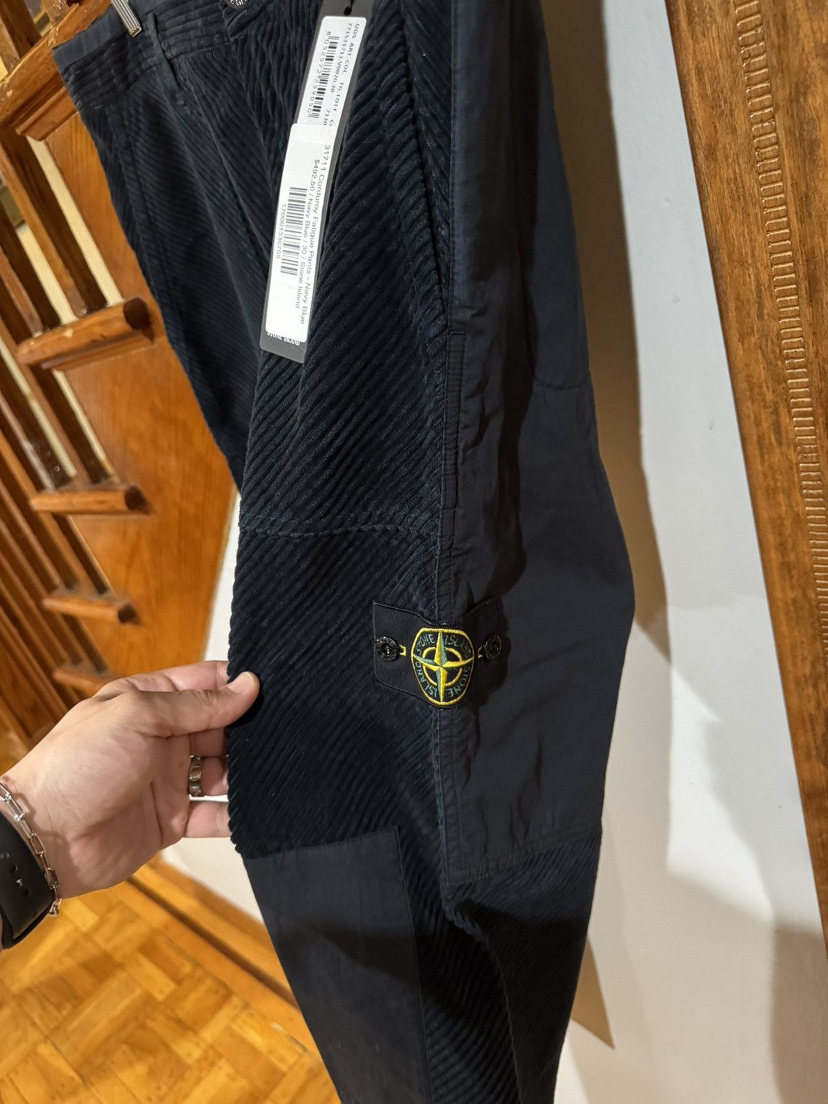 Stone Island Stone Island Navy Blue Corduroy Fatigue Cargo Pants sz. 30 Size US 30 / EU 46 - 8 Thumbnail