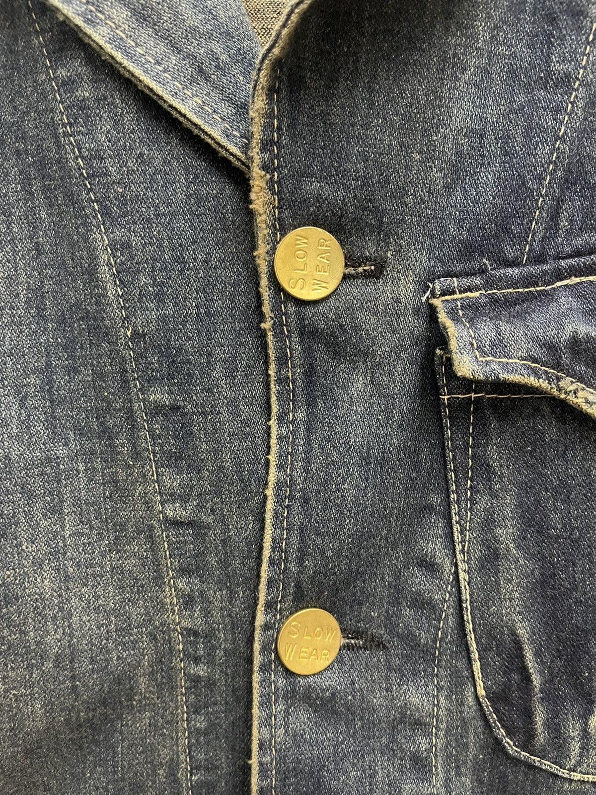 Japanese Brand DISTRESSED DENIM SLOW WEAR STREET FASHION DESIGNER Size US M / EU 48-50 / 2 - 4 Thumbnail