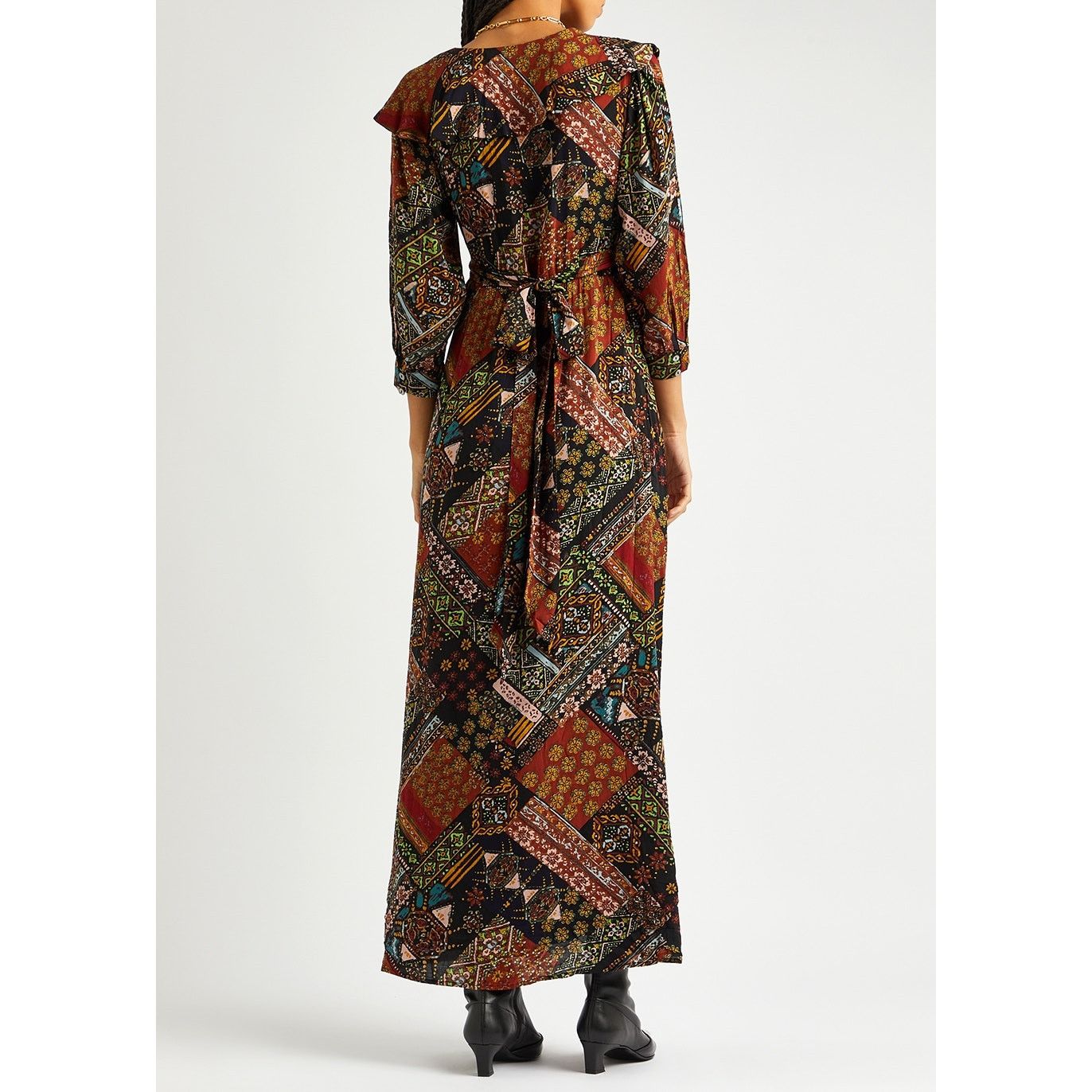 Free People New Free People Lennon Maxi Dress $168 X-SMALL Black Combo Size XS / US 0-2 / IT 36-38 - 4 Thumbnail