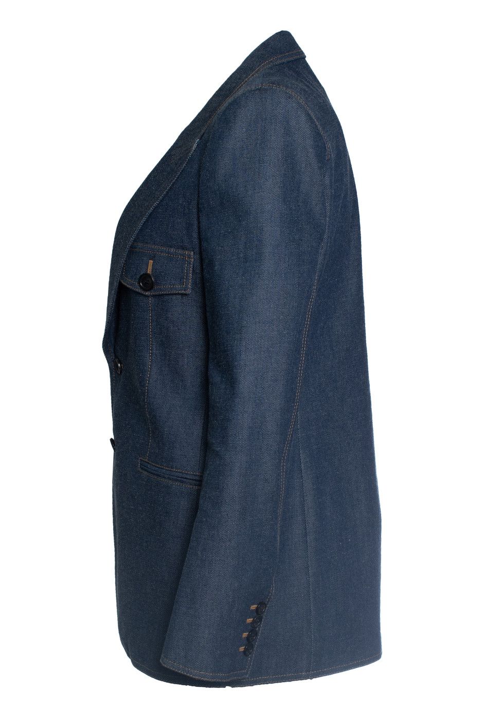 Saint Laurent Paris Saint Laurent, single breasted denim blazer Size M / US 6-8 / IT 42-44 - 2 Thumbnail