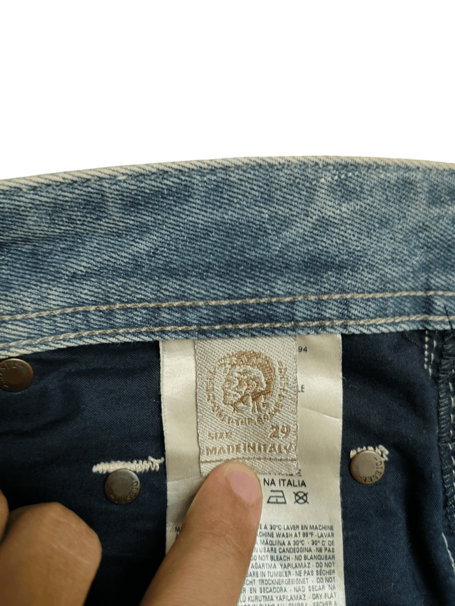 Diesel Vintage Y2k Diesel Krayver Slim Distress Rusty Denim Jeans Size US 30 / EU 46 - 16 Thumbnail