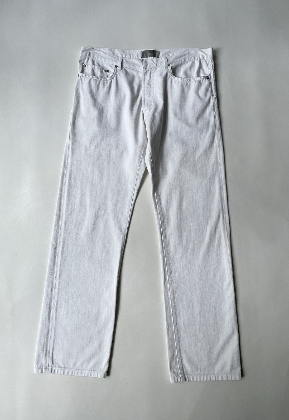 image of Dior White Denim 21Cm Mii Jeans, Men's (Size 34)