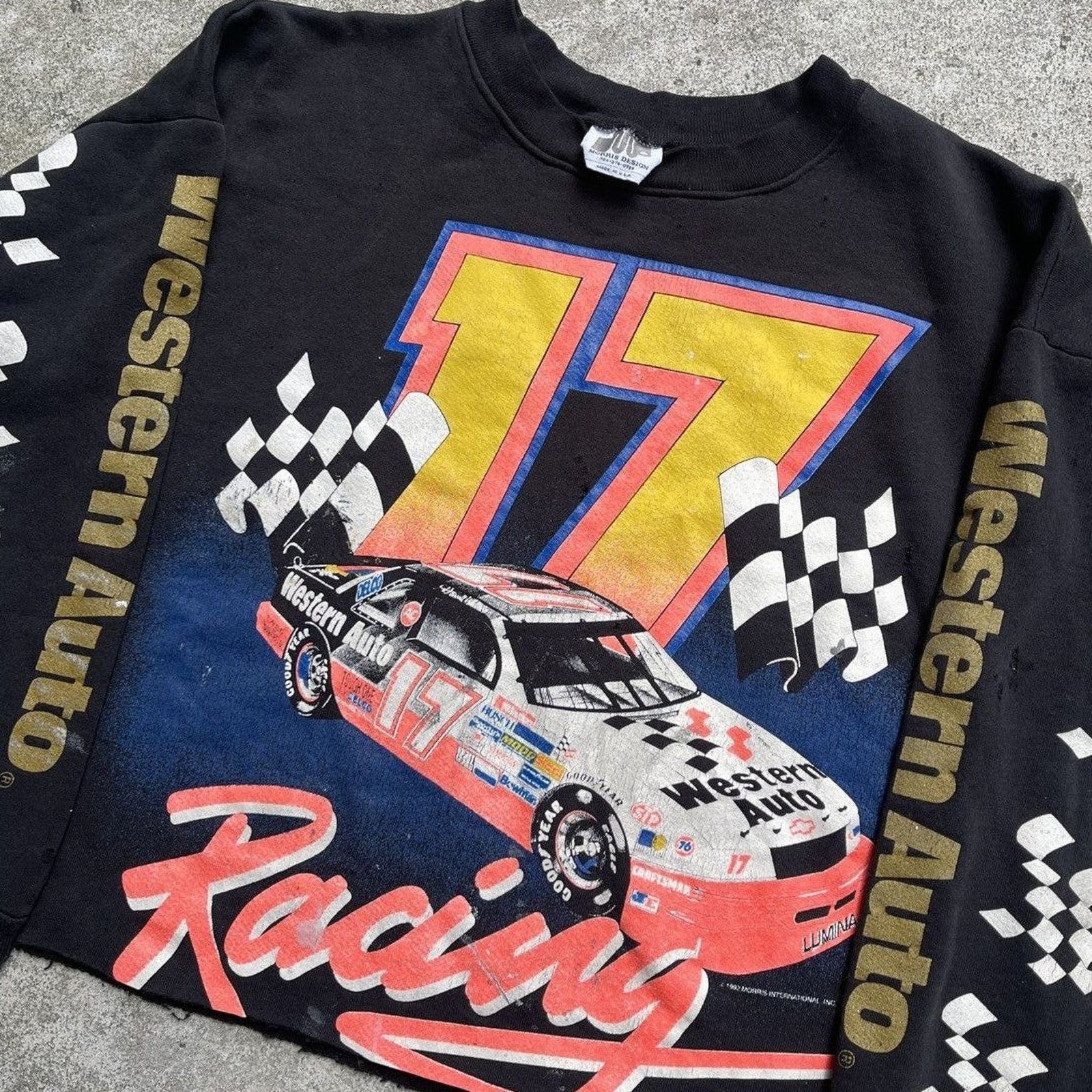 NASCAR 90s Racing Sweatshirt Thrashed Faded Distressed ERD Grunge Size US XL / EU 56 / 4 - 4 Thumbnail