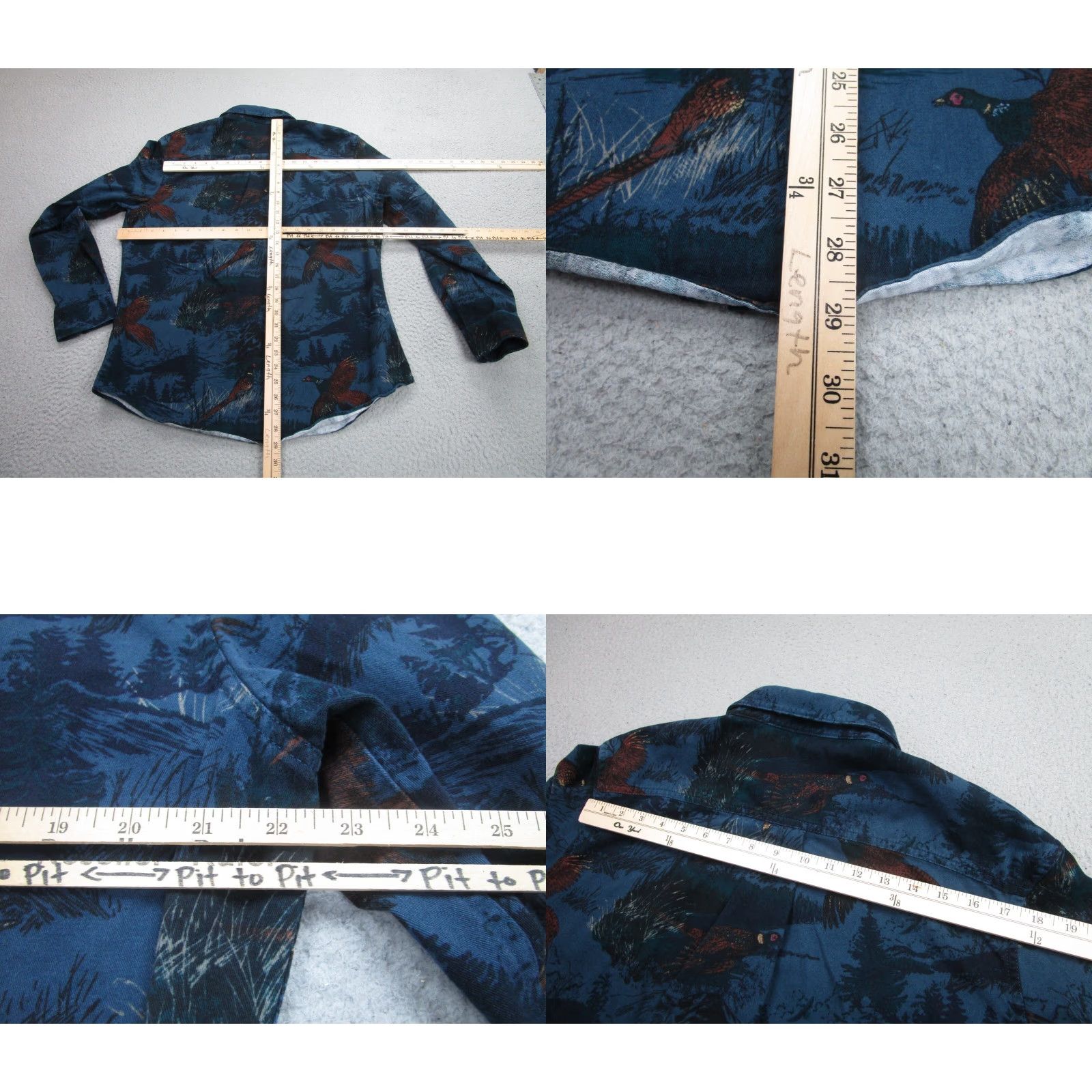Croft & Barrow Croft & Barrow Shirt Mens M Blue All Over Print Bird Hunting Sportsman Shacket Size US M / EU 48-50 / 2 - 8 Thumbnail