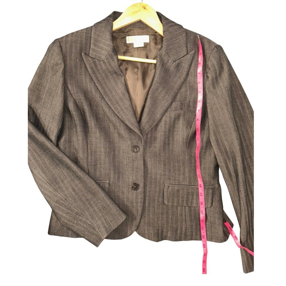 Michael Kors Michael Kors l Brown Striped Blazer Jacket Size 14 Size XL / US 12-14 / IT 48-50 - 3 Thumbnail